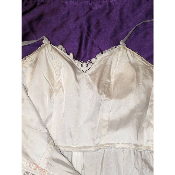 Vintage 90s Alyce Designs White Lace Coquette Dress - Picture 11 of 13